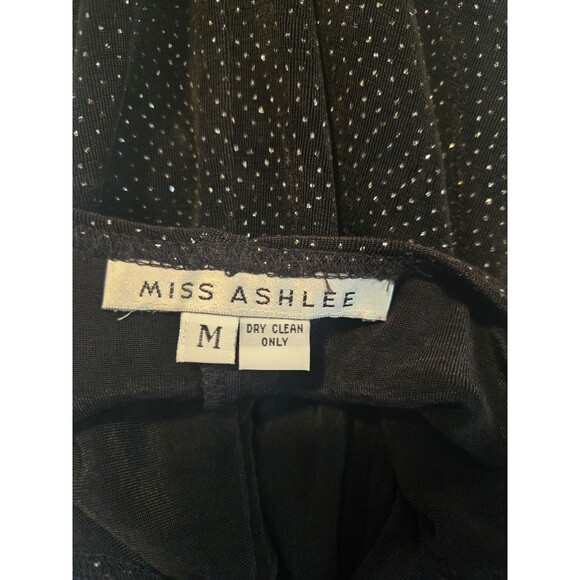 90s Dress Sparkle Midi Party Vintage Black Medium - Picture 5 of 6